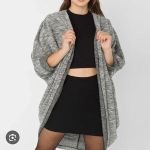 American Apparel Open Front Cardigan/shawl grey One Size